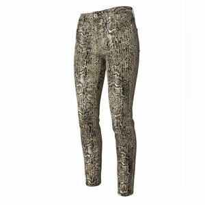 Tory Burch Super Skinny Python Print Jeans Sz 27 Y2K